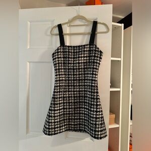 Alice + Olivia Black and White Tweed Dress Size Small/4